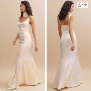 Reformation Payton Satin Dress Wedding Bridal